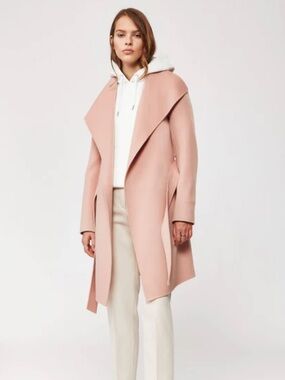 Mackage Wool Blend Double-Face Coat in Petal
